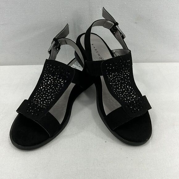 Karen Scott Rheana Wedge Sandals- Black MC- Size 6 M- New - Picture 1 of 8